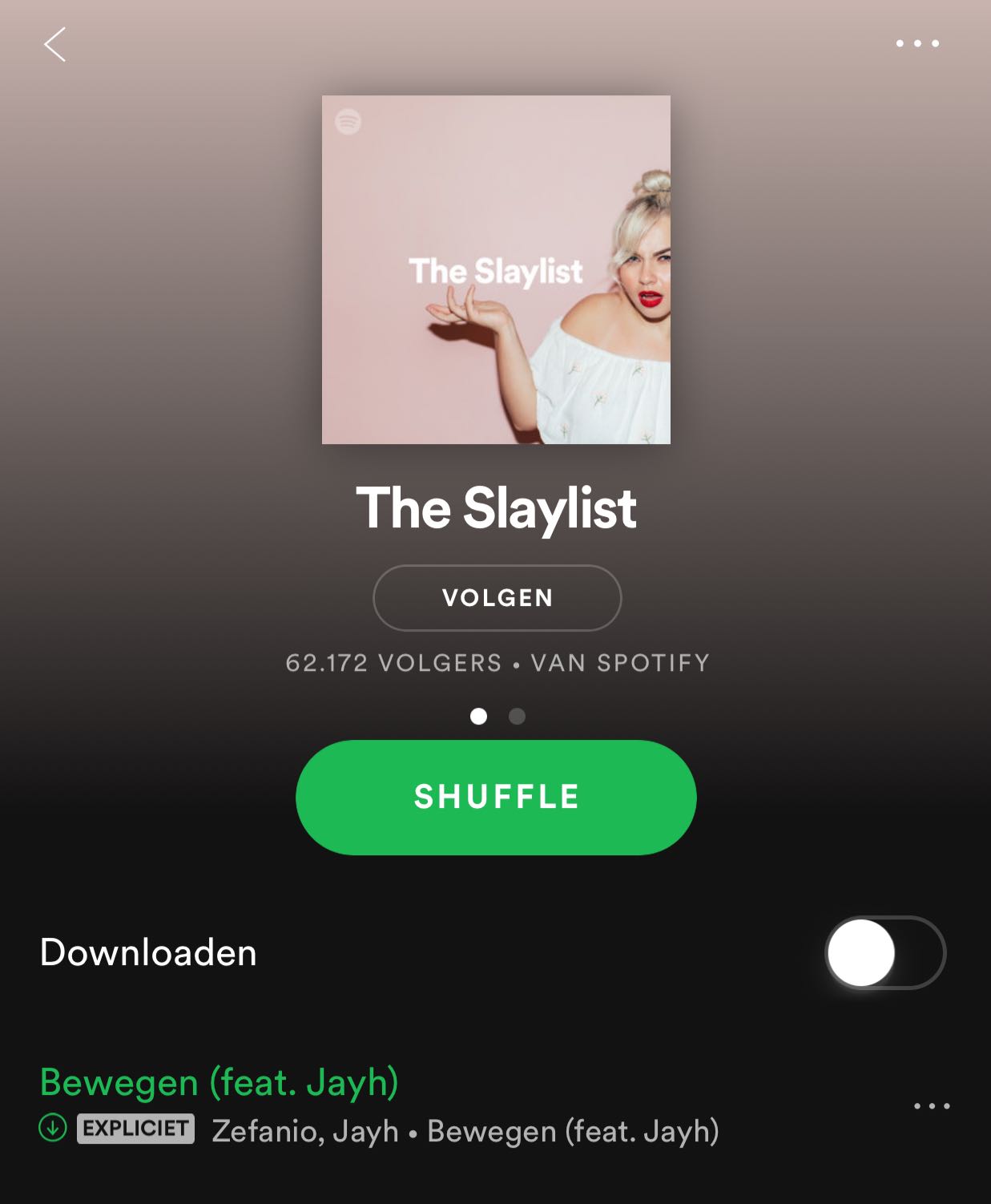 #Bewegen van Zefanio staat op #1 in ‘The Slaylist’ playlist op Spotify!