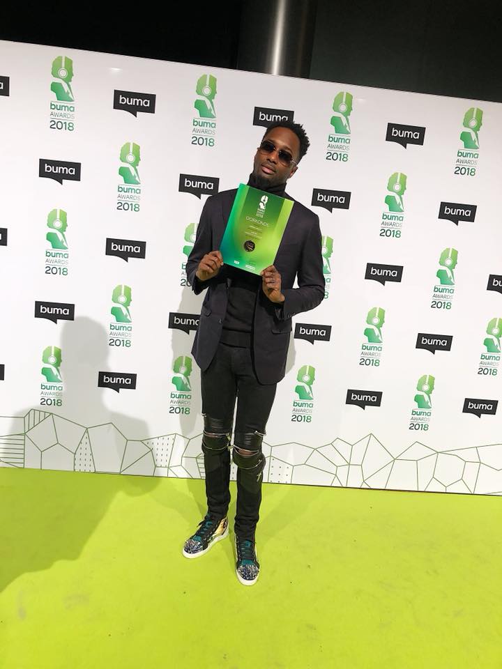 Gister ontving Dopebwoy zijn eerste Buma Award!