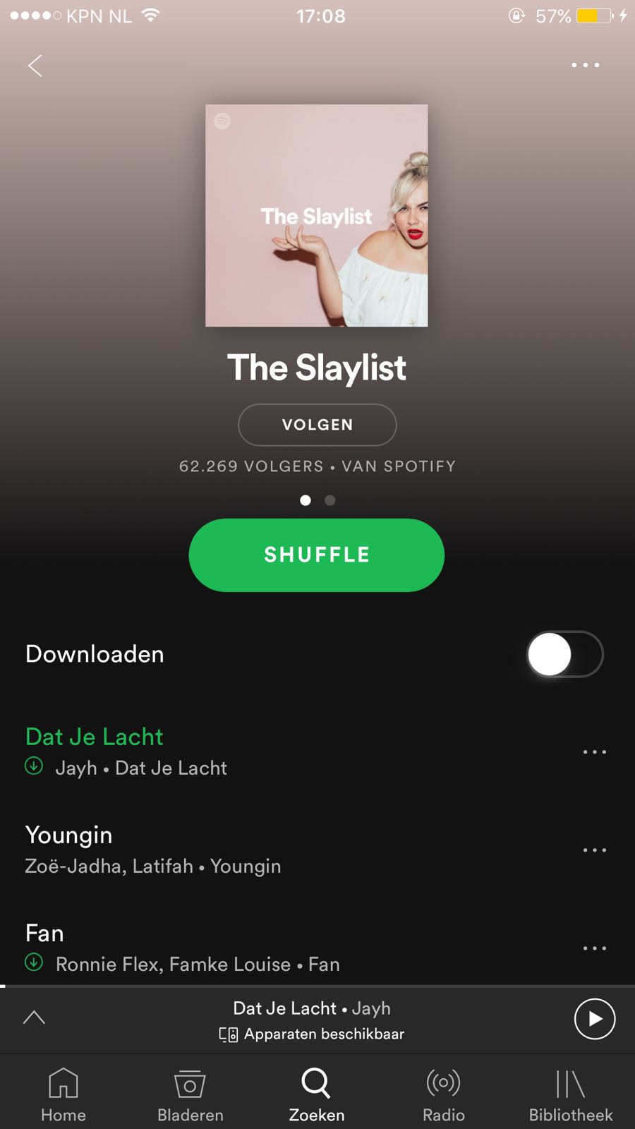 Jayh – Dat Je Lacht in The Slaylist playlist op Spotify