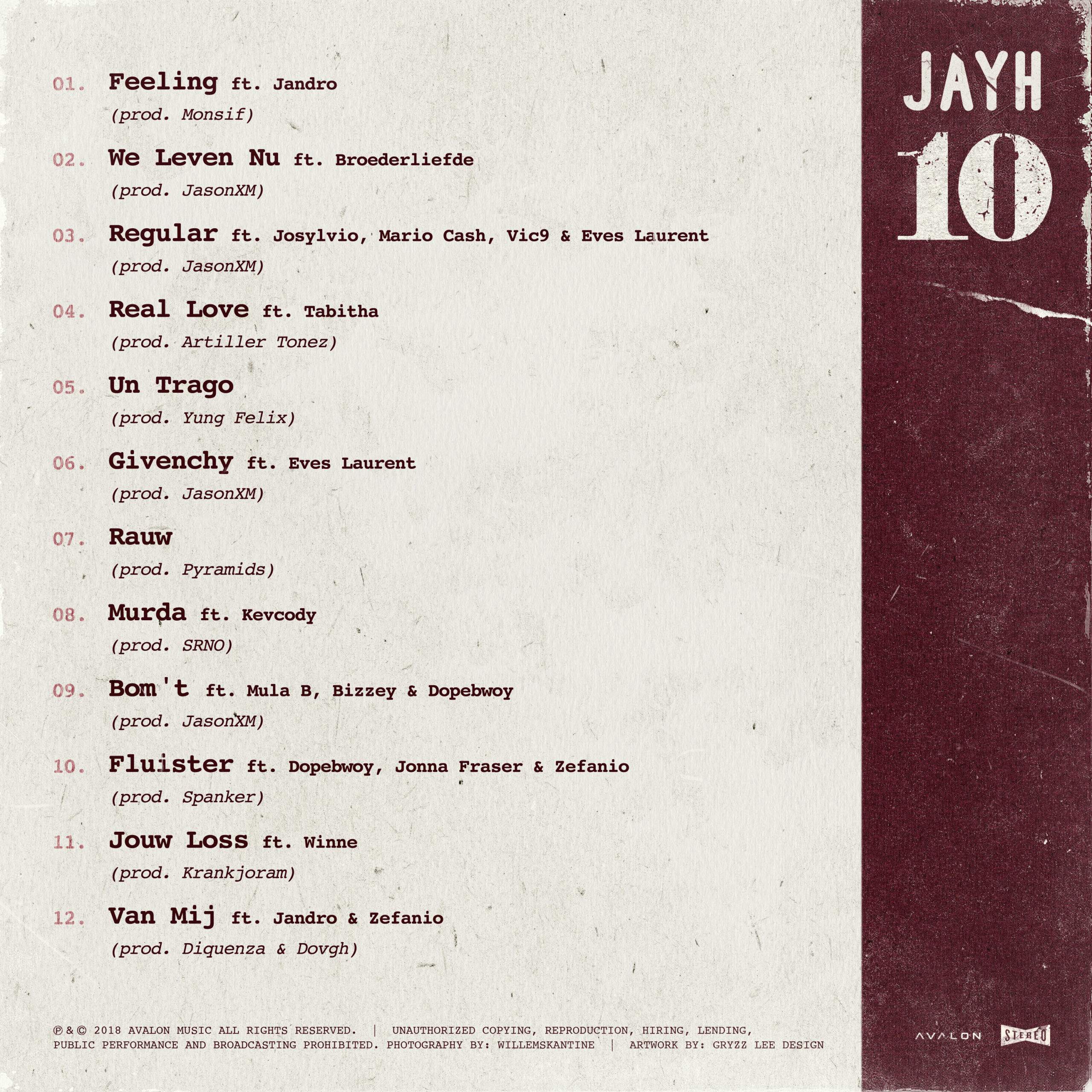 Jayh deelt tracklist van zijn nieuwe album